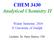 CHEM 3430 Analytical Chemistry II