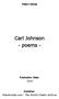 Carl Johnson - poems -