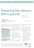Measuring that unknown RGP in practice