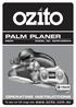 PALM PLANER OPERATING INSTRUCTIONS. To view our full range visit MODEL NO. OZPPL280WA