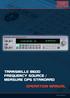 TRANSMILLE 8600 FREQUENCY SOURCE / MEASURE GPS STANDARD OPERATION MANUAL