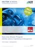 Neu. Executive Master Program Mobility Systems Engineering & Management. Technology + Management