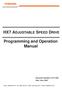 Programming and Operation Manual