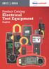 Product Catalog. Electrical Test Equipment English