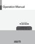 Operation Manual. Mixing Amplifier PA-60/120/240