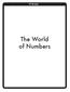 N Strand. The World of Numbers