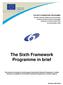 The Sixth Framework Programme in brief