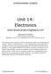 Unit 14: Electronics