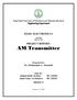 EE203: ELECTRONICS I. PROJECT REPORT: AM Transmitter
