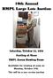 10th Annual RMPL Large Lots Auction Saturday, October 22, 2016 Starting at Noon RMPL Annex Meeting Room