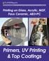 Primers, UV Printing & Top Coatings