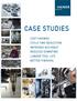 CASE STUDIES COST-SAVINGS CYCLE TIME REDUCTION IMPROVED ACCURACY REDUCED DOWNTIME LONGER TOOL LIFE BETTER FINISHES