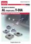 No.002-USA. May 2006 Revised: April TAC Inserts for Aluminum. AL Chipbreaker,T-DIA. Ultimate Solution for Machining Aluminum