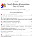 Family Living Competition Table of Contents