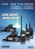 NEW IDAS SERIES LOOK SMART, WORK SMART VHF DIGITAL HANDHELD TRANSCEIVERS VHF DIGITAL MOBILE TRANSCEIVERS UHF DIGITAL MOBILE TRANSCEIVERS