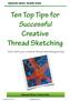 Ten Top Tips for Successful Creative Thread Sketching