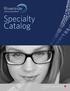 Specialty Catalog. Canada's specialty lab Revision 2