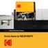 KODAK Digital Sheetfed Presses. From here to NEXFINITY