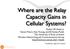 Where are the Relay Capacity Gains in Cellular Systems?