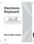 Electronic Keyboard Quick Start Guide