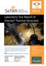 Laboratory Test Report of. iharvey Thermal Generator