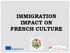 IMMIGRATION IMPACT ON FRENCH CULTURE