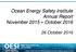 Ocean Energy Safety Institute Annual Report November 2015 October 2016