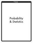 P Strand. Probability & Statistics