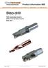 Product information 06B.   Step drill. With indexable inserts Without indexable inserts Step drill. Solid Drills VBAS 06B-1