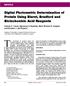 Digital Photometric Determination of Protein Using Biuret, Bradford and Bicinchoninic Acid Reagents