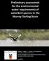 Preliminary assessment for the environmental water requirements of waterbird species in the Murray Darling Basin