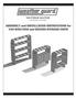 ASSEMBLY and INSTALLATION INSTRUCTIONS for VAN SHELVING and SECURE STORAGE UNITS