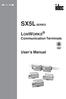 SX9Z-B SX5L SERIES. LONWORKS Communication Terminals. User s Manual