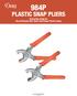 984P. PLASTIC SNAP PLIERS Instruction Guide for Size 20 Round, Star, Heart and Flower Plastic Snaps