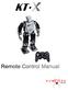 This manual explains how to operate the KT-X bipedal humanoid robot with a PS2 gamepad controller.