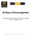 35 Days of Encouragement