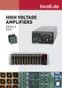 HIGH VOLTAGE AMPLIFIERS. Edition