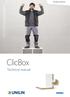 TECHNICAL MANUAL 1. ClicBox. Technical manual PATENTED TECHNOLOGY