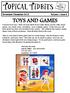 T T TOYS AND GAMES. November/December 2012 Volume 1 Issue 6