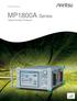 Product Brochure. MP1800A Series Signal Quality Analyzer