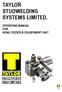 TAYLOR STUDWELDING SYSTEMS LIMITED. OPERATING MANUAL FOR BOWL FEEDER & ESCAPEMENT UNIT