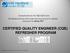 CERTIFIED QUALITY ENGINEER (CQE) REFRESHER PROGRAM