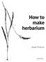 How to make herbarium