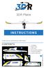 INSTRUCTIONS. 3DR Plane CONTENTS. Thank you for purchasing a 3DR Plane!