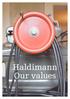 Haldimann Our values