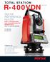 R-400VDNSERIES TOTAL STATION QUICK REFERENCE GUIDE BASIC PROCEDURES AND POWERTOPOLITE OPERATIONS FOR R-400VDN SERIES R-423VDN R-425VDN