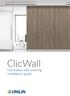 ClicWall. Decorative wall covering Installation guide