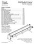 HQ Studio2 Frame. Assembly Instructions. Table of Contents. What s Included