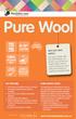 Pure Wool 8-10 QUILTING 100% PRE PRE CARE INSTRUCTIONS KEY FEATURES WHY BUY 100% WOOL?