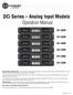 DCi Series Analog Input Models Operation Manual